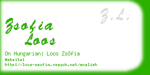 zsofia loos business card